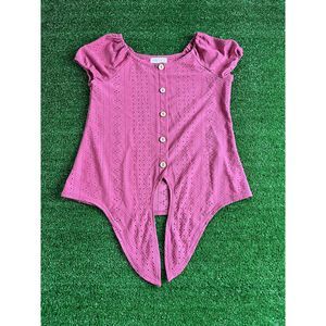 Beautees Pink Women’s Large Blouse with Tie